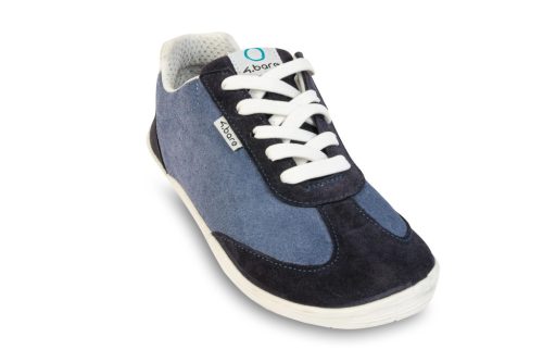 4.BARE 4.Suede Jeans Navy Bőr Barefoot Sneaker