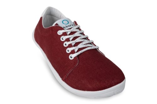 4.BARE 4.Urban Burgundy Linen Barefoot Vászoncipő